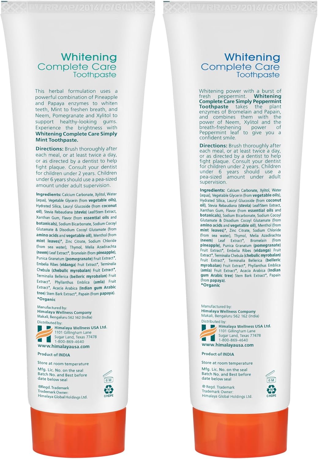 Himalaya Botanique Whitening Complete Care Pasta de dientes, sabore...
