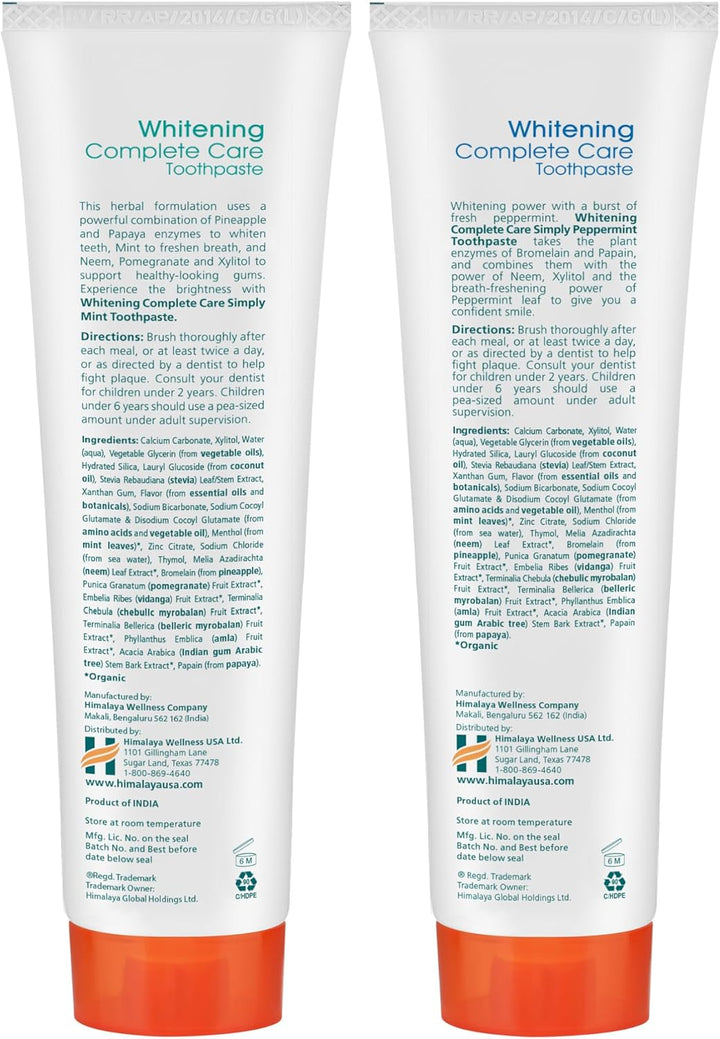 Himalaya Botanique Whitening Complete Care Pasta de dientes, sabore...