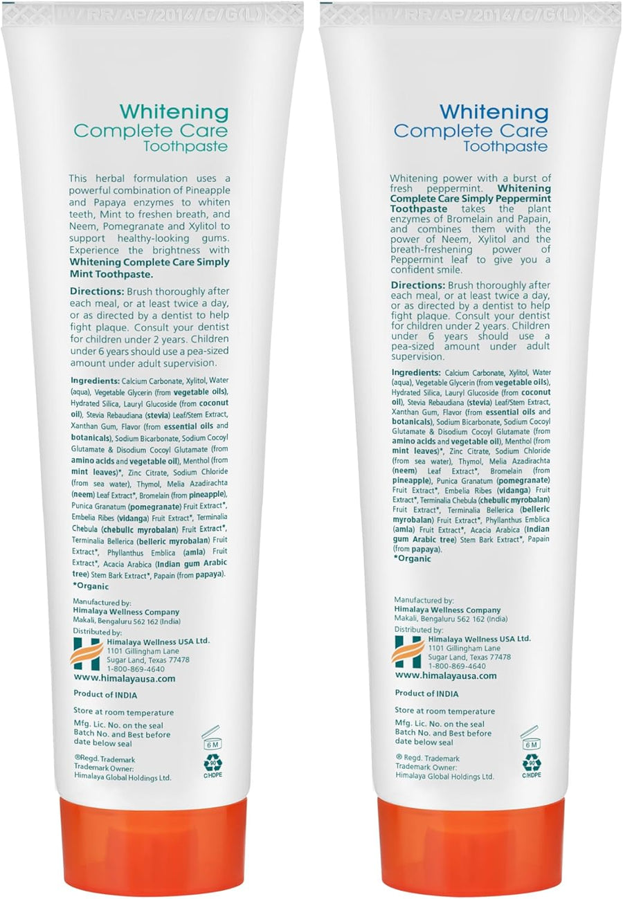 Himalaya Botanique Whitening Complete Care Pasta de dientes, sabore...
