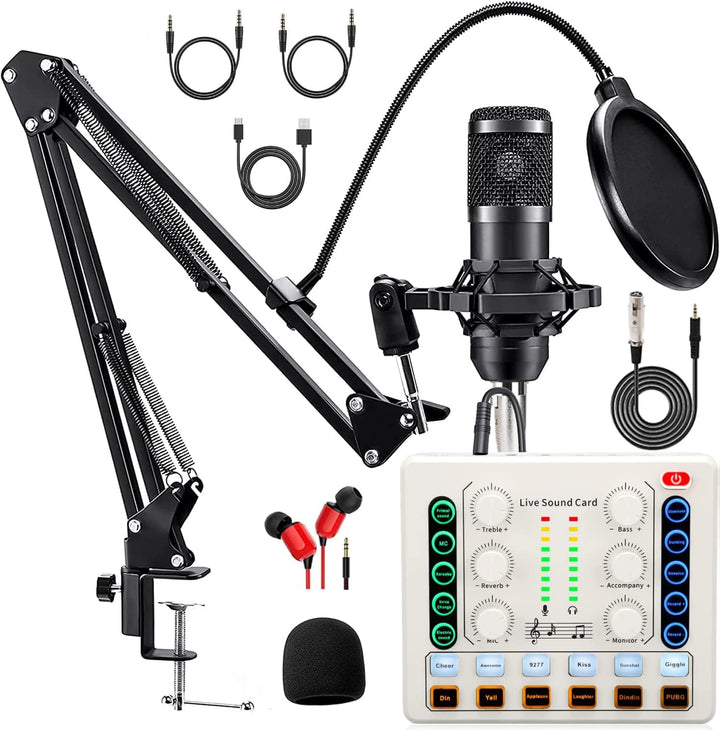 Paquete de equipo de podcast, BM-800 - Paquete de micrófono para po...