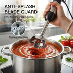 MEGAWISE Batidora de mano de inmersión, 800W 5-en-1 Stick Blender (negro)