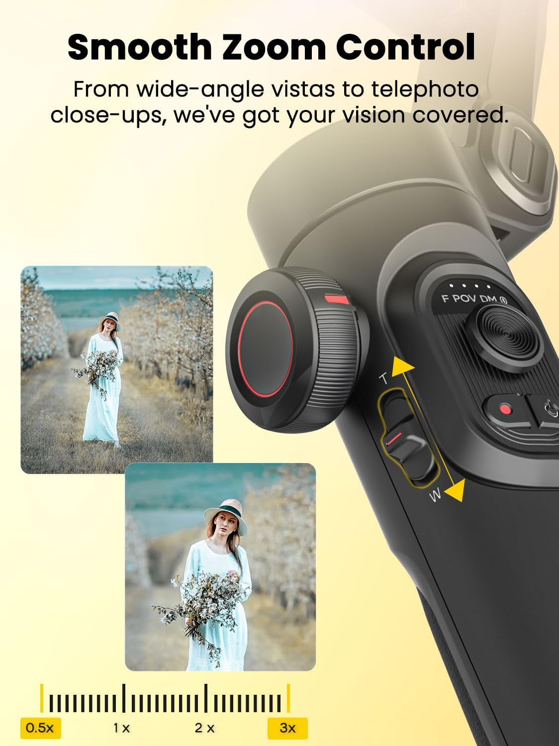 AOCHUAN Versión XE AI, estabilizador gimbal para smartphone, seguimiento de IA sin aplicación, control de gestos, gimbal Inception de 360° con TikTok YouTube, trípode de mano plegable de 3 ejes para