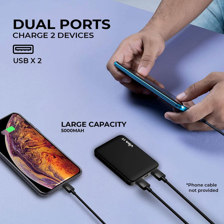 Vida IT Mini cargador portátil de 5000 mAh para iPhone Samsung celu...
