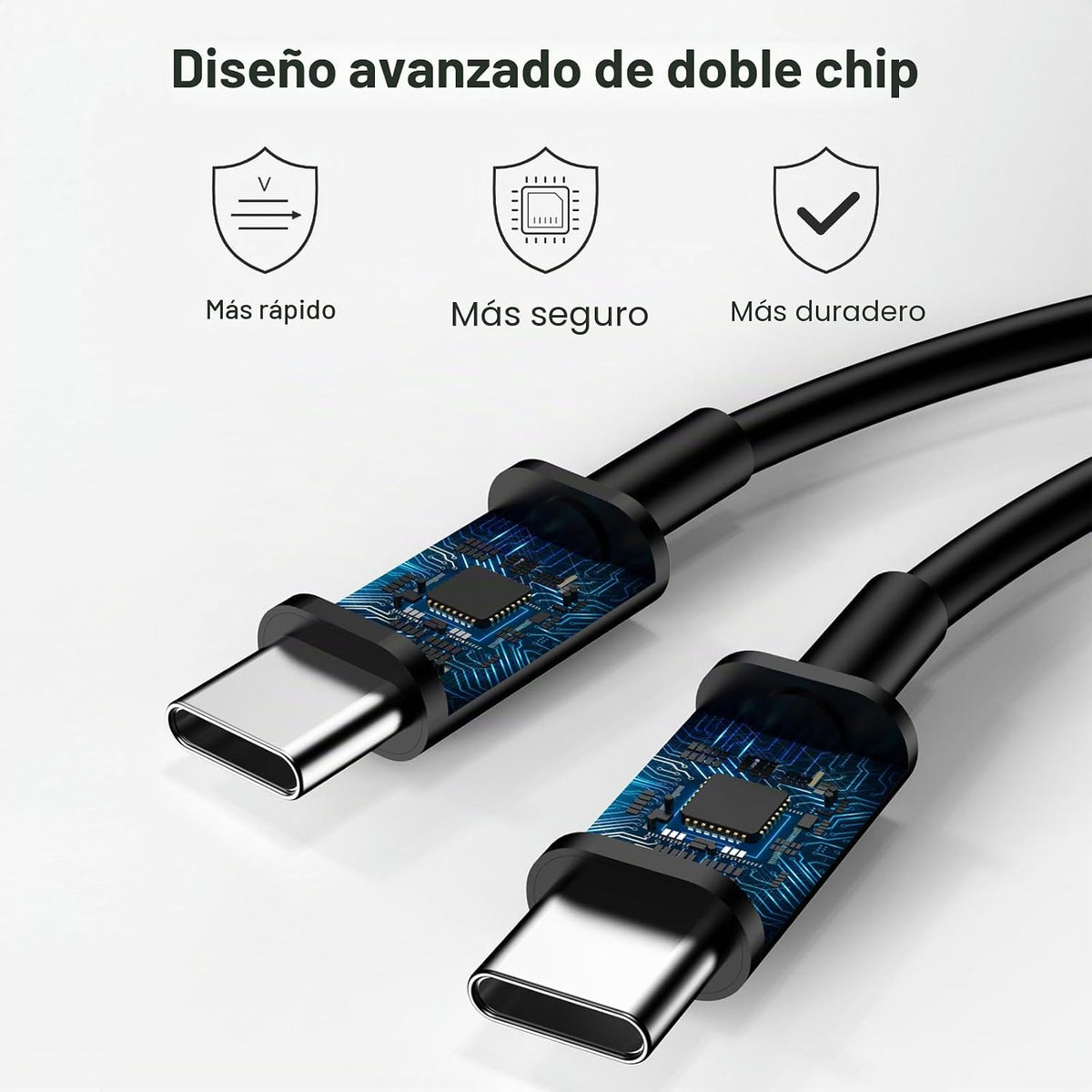 Cargador Tipo C de Carga Rápida 45W Cargador USB C Samsung Cargadores 2-PACK Cable de 1.8m para iPhone 16/16 Plus/16 Pro/16 Pro Max/iPhone 15/15 Pro Max/iPad Pro/Samsung Galaxy S25 S24 S23 S22 S21