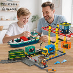 HOGOKIDS City Wharf - Juego de construcción con grúa