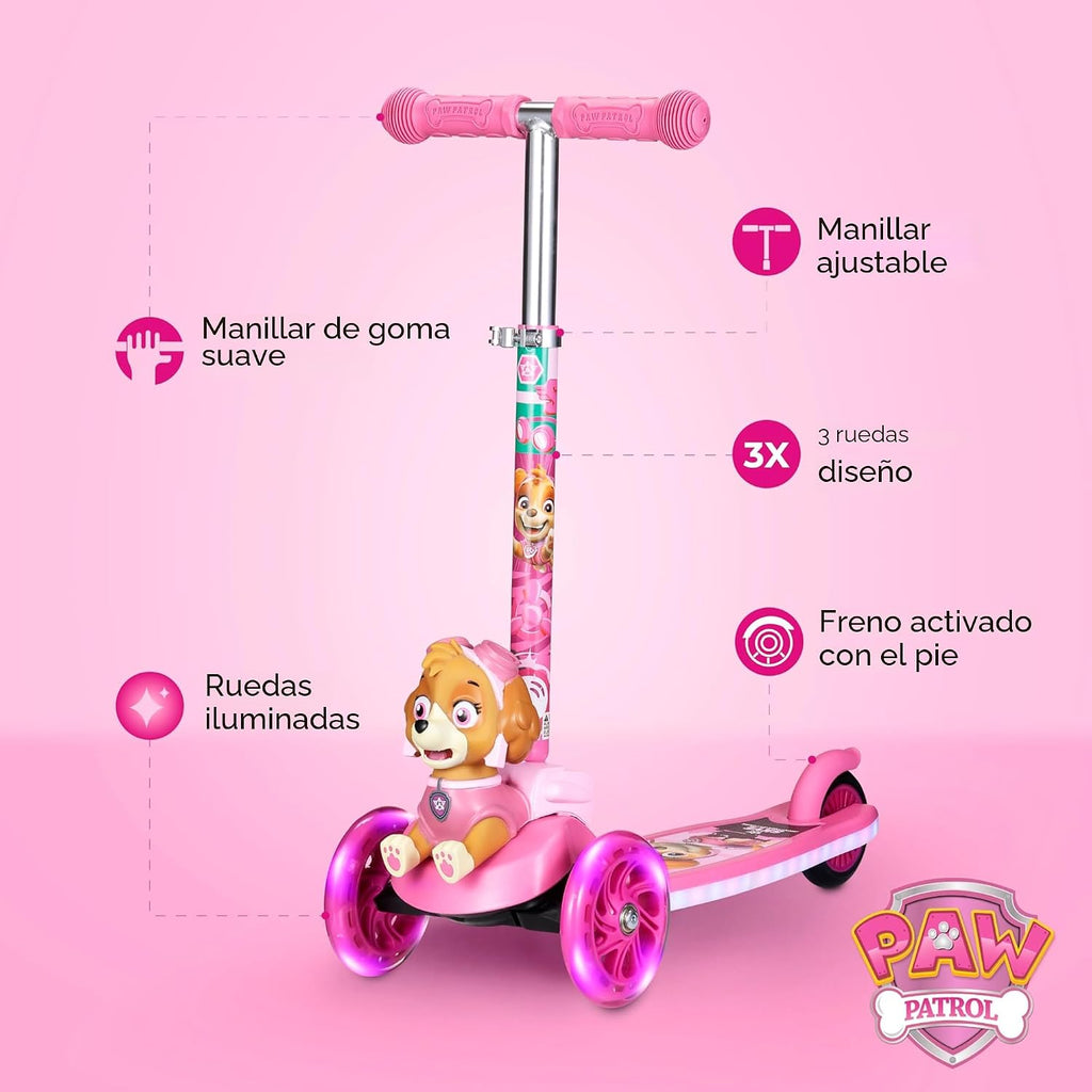 Scooter eléctrico para niños, 3 ruedas, autoequilibrante, ruedas LED iluminadas