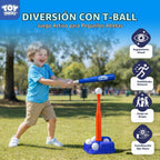 TOY Life T-Ball Set para niños de 3 a 5 años – Juego de béisbol para niños con murciélago, camiseta y 6 pelotas – Juguetes exteriores y regalo de cumpleaños para niños de 3, 4, 5, 6, 7, 8 años