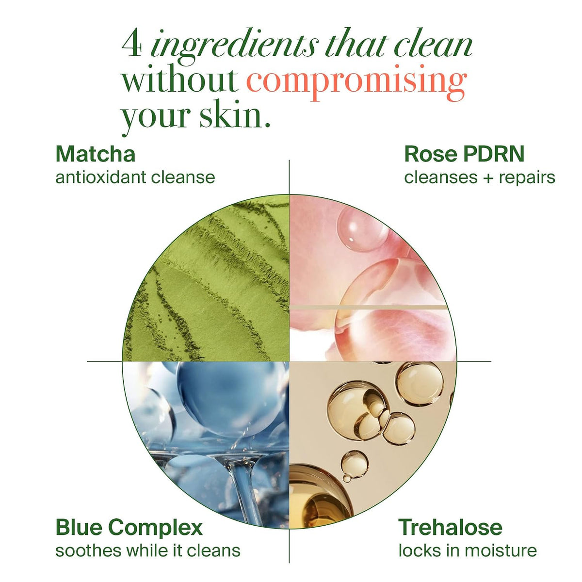 VELVENTE Matcha Rose PDRN - Jabón facial coreano, limpiador hidrata...
