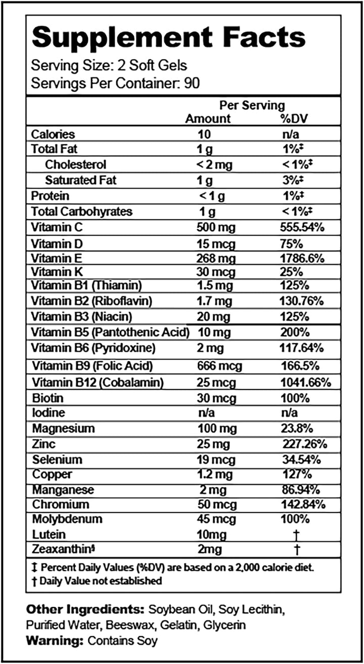 Visual Advantage Lunovus Macular Support Plus Multivitamínico basad...