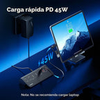 FIDECO, H7124PQ, hub USB 3.2 de 2 puertos, alimentado