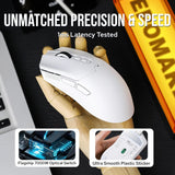 EPOMAKER Click Gaming Mouse inalámbrico 2.4Ghz\/BT\/Type-C, 800 a 4...