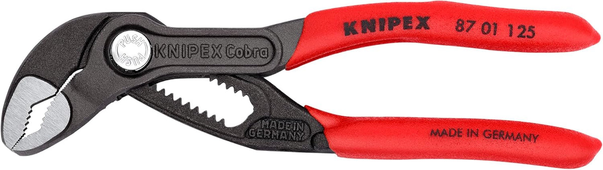 KNIPEX 87 01 125 - Alicates para bomba de agua Cobra® de 5 pulgadas, capacidad de 1-1/16 pulgadas.