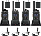 Retevis Walkie Talkies digitales MateTalk P3 con auricular (paquete de 4)