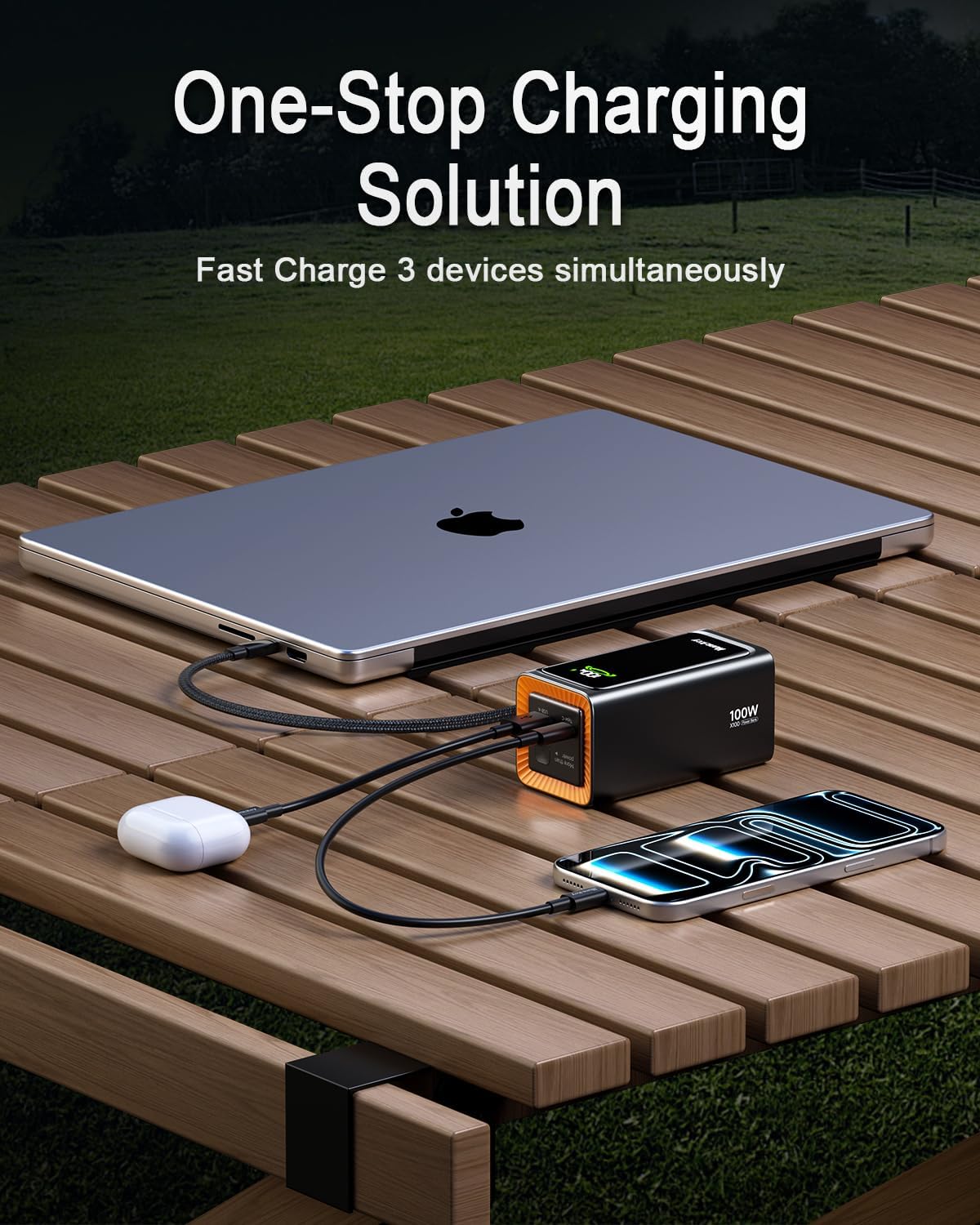Huntkey Power Bank 20000mAh, cargador de batería portátil de 100 W,...