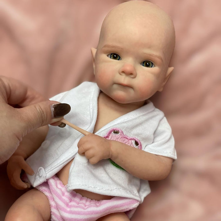 Gileutay Muñeca de silicona de cuerpo completo de 12 pulgadas, muñe...