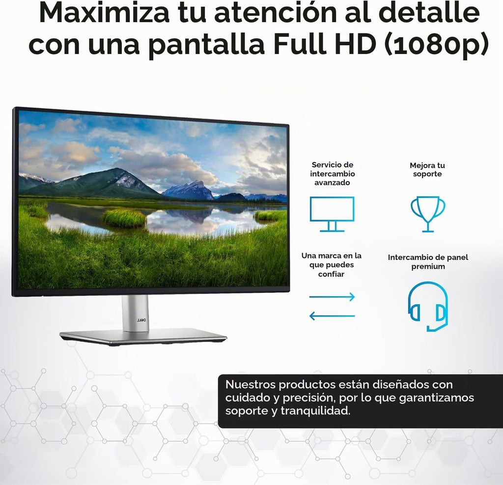 P2725H - Monitor Full HD de 27 pulgadas 1920 x 1080, paquete de pantalla de monitor de computadora con cable de alimentación USB 3.0, cable ascendente, DisplayPort + cables HDMI + paño