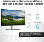 P2725H - Monitor Full HD de 27 pulgadas 1920 x 1080, paquete de pantalla de monitor de computadora con cable de alimentación USB 3.0, cable ascendente, DisplayPort + cables HDMI + paño