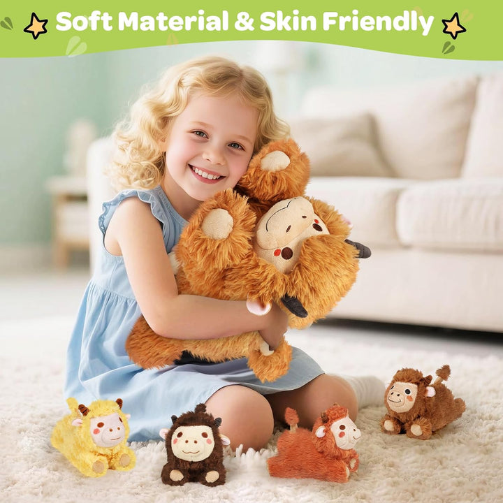 KMUYSL Highland Cow - Animal de peluche para niñas de 0 1 2 3 4 5 6...