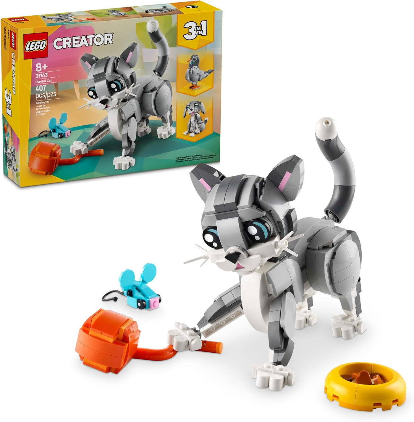 LEGO Creator 3 en 1 Juguete juguetón para gatos juguete de