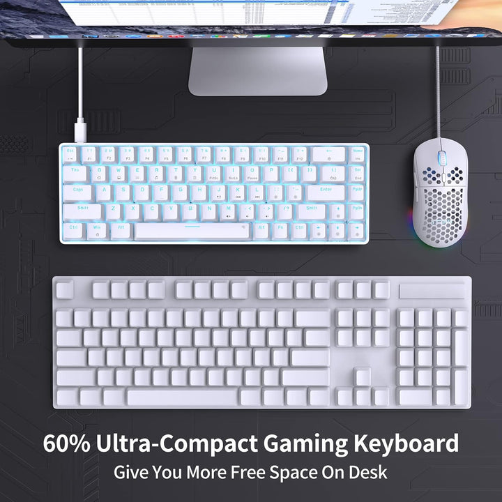 DIERYA T68SE - Teclado mecánico 60% para juegos, ultra compacto Min...