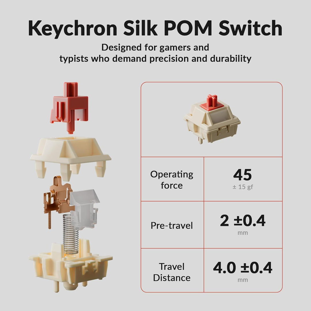 Keychron Teclado mecánico ultra inalámbrico Q3 con frecuencia de so...