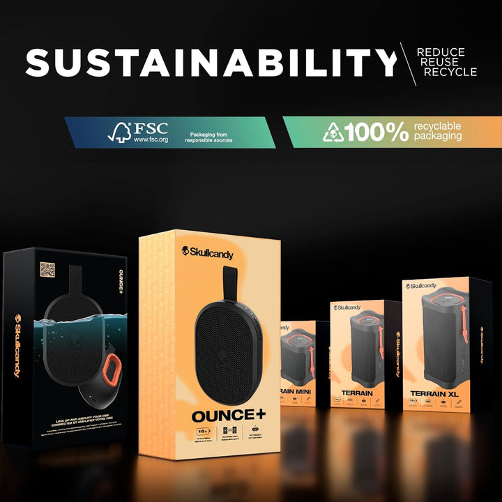 Skullcandy Ounce+ - Altavoz Bluetooth inalámbrico - IPX7 Mini altav...