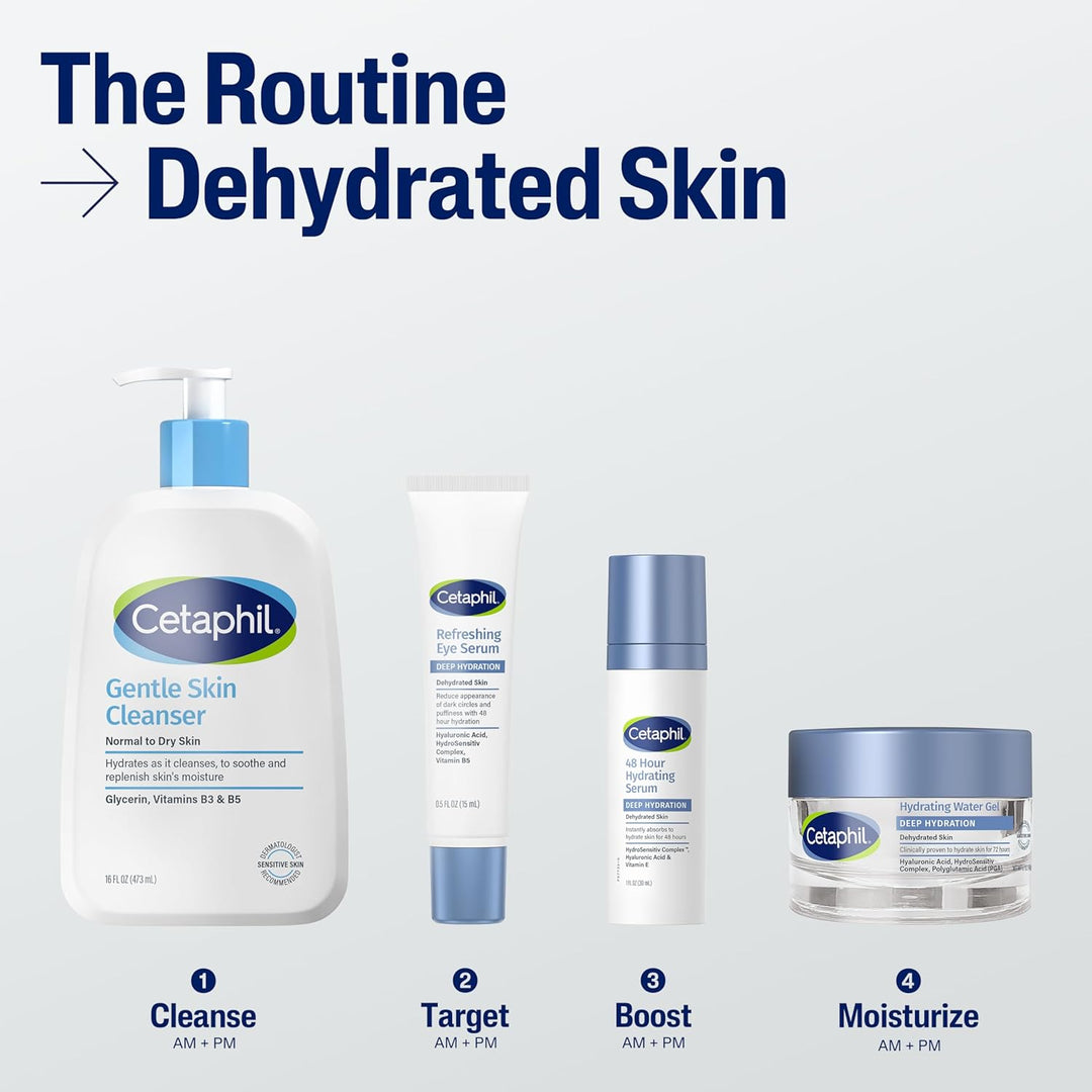 Cetaphil Gel de agua restaurador de piel de hidratación profunda co...