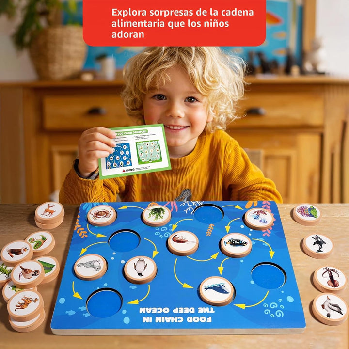 INIFEIDALA Juego de juguetes educativos de madera Montessori para p...