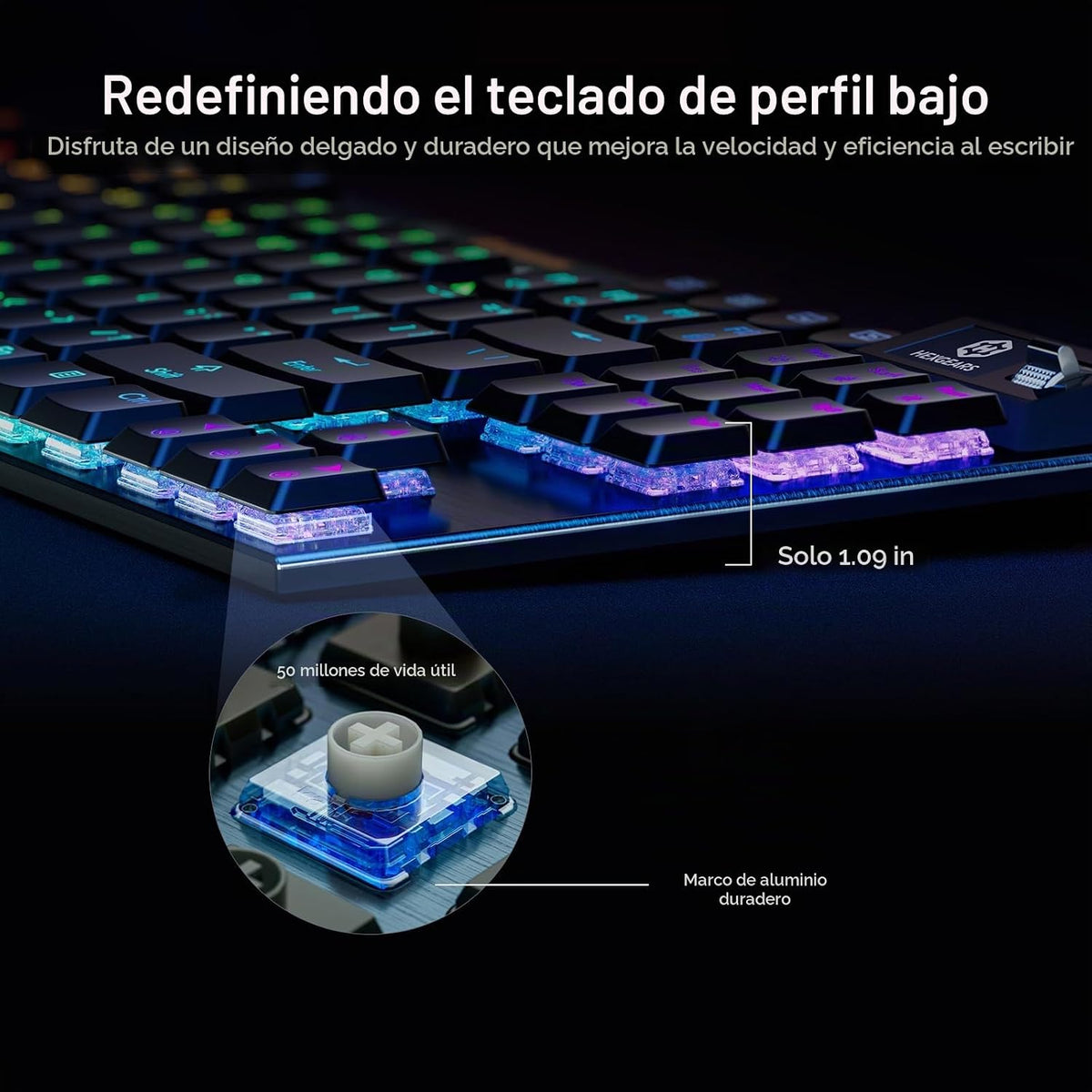 Hexgears Teclado mecánico inalámbrico de perfil bajo de la inmersión A3