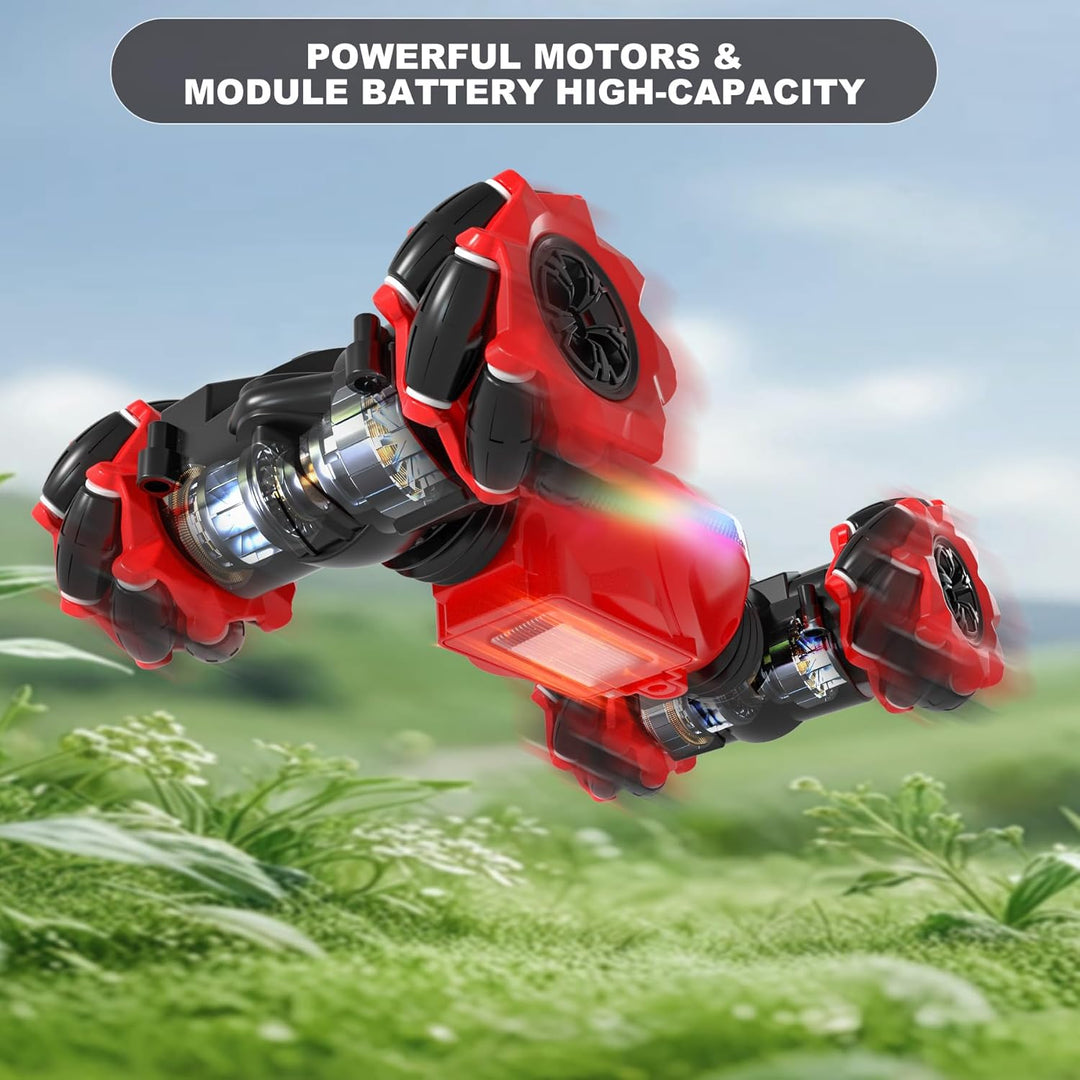 HOSHIPLAY Gesture Coche RC Rojo, 1:24 Alta Velocidad 4WD Coche de A...