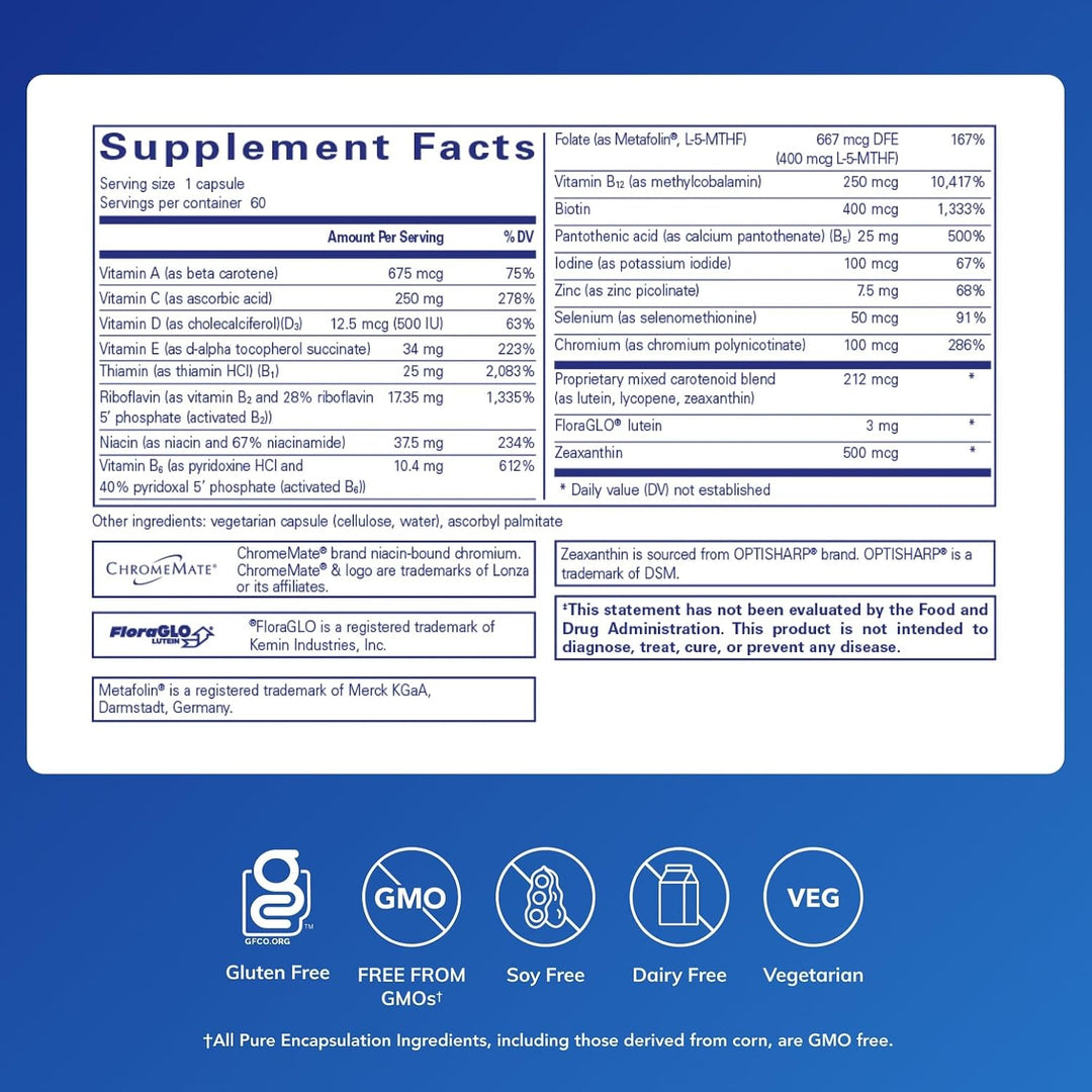 Pure Encapsulations Multi T\/D - Suplemento multivitamínico y miner...