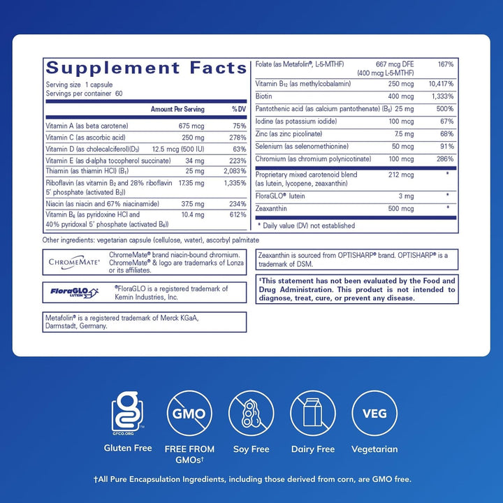 Pure Encapsulations Multi T\/D - Suplemento multivitamínico y miner...