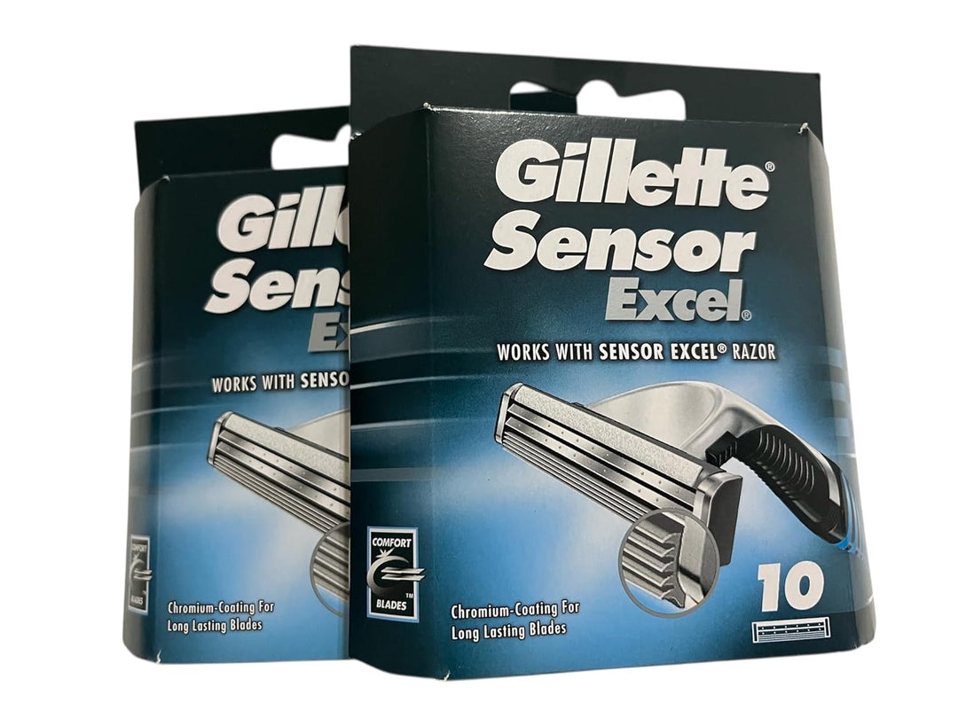 Gillette Cartuchos Sensor Excel - 10 unidades, paquete de 2