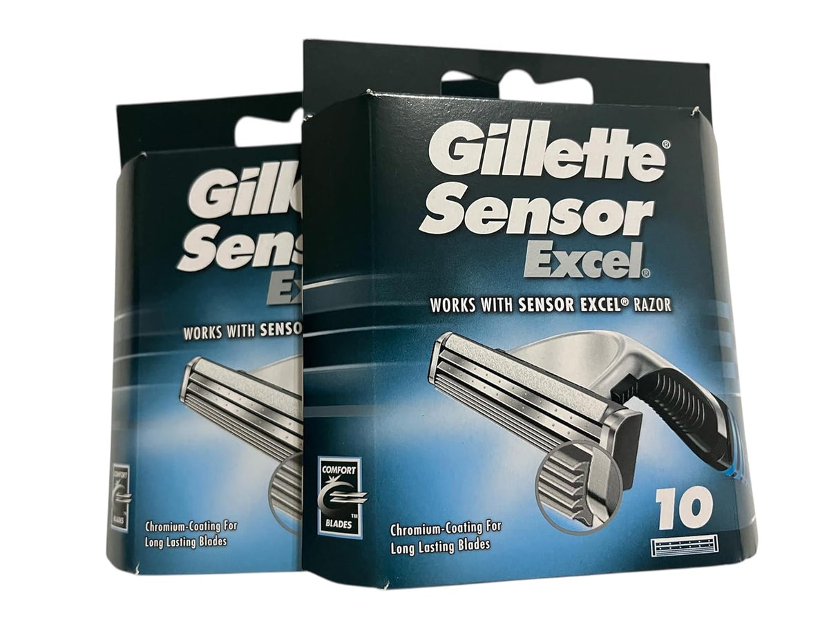 Gillette Cartuchos Sensor Excel - 10 unidades, paquete de 2