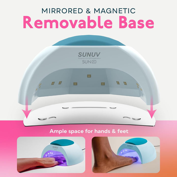 SUNUV lámpara LED UV para uñas, luz LED UV para esmalte de uñas de...