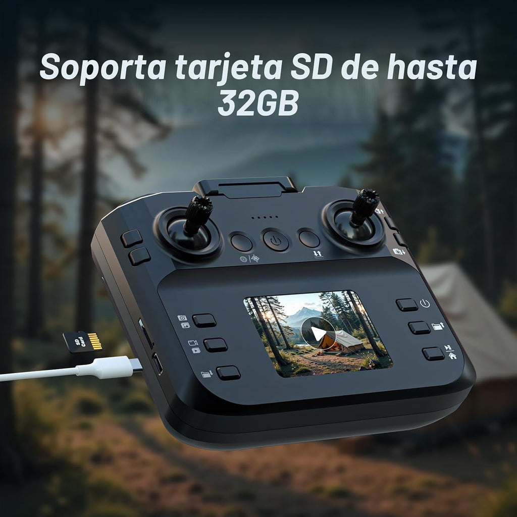 Dron con cámara, FPV Drone con control remoto de pantalla, dron motor sin escobillas para adultos principiantes y niños, 20 minutos de tiempo de vuelo con una tecla, plegable, fácil de volar, juguete