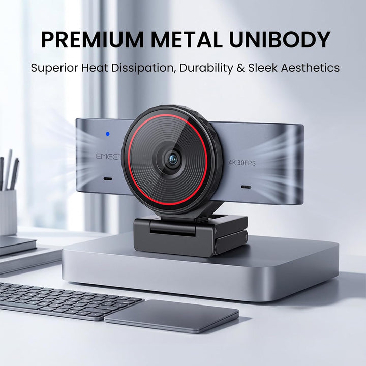 EMEET Cámara web C960 Ultra 4K para Mac y PC, sensor más grande de...