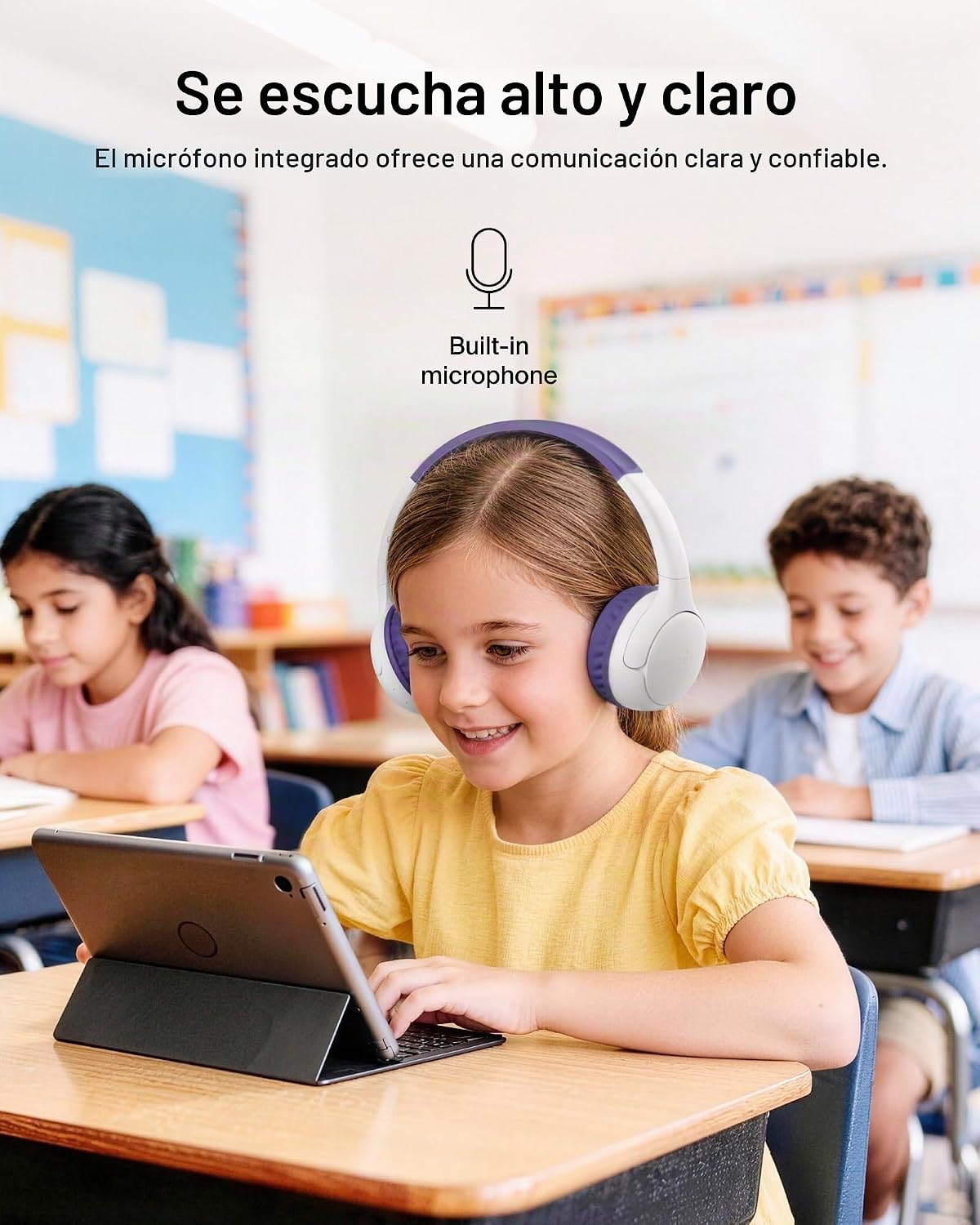 Belkin SoundForm Mini 2 Auriculares para niños, inalámbricos y con cable