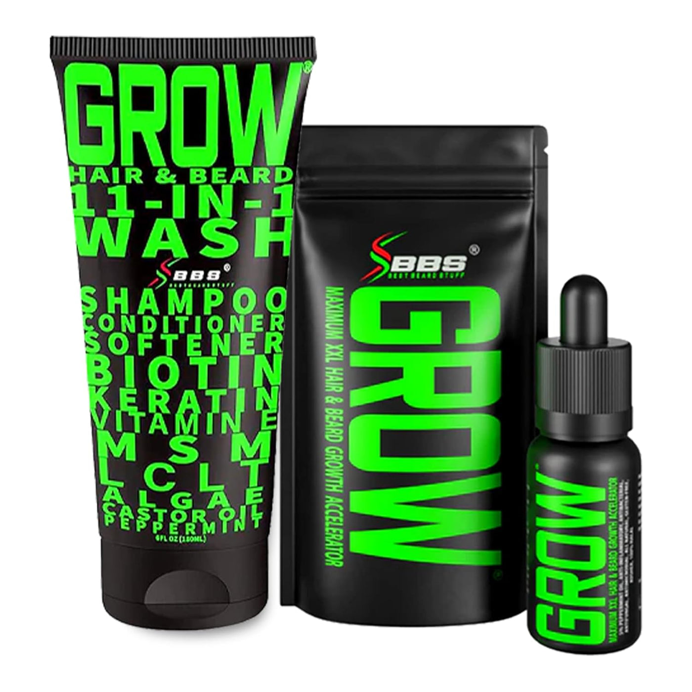 Kit de crecimiento de barba con suero de barba GROW XXL para el máx...