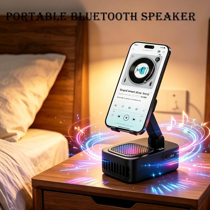 Altavoz Bluetooth inalámbrico de inducción con soporte para teléfon...