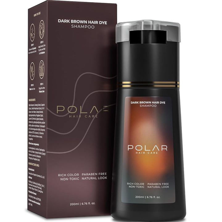 POLAR HAIR CARE Kit de Champú Tinte de Cabello Natural Vegano Semip...