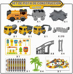 Construction Race Track Set 235 Pcs Toy para Kids 3-8 Flexible DIY Road Toy