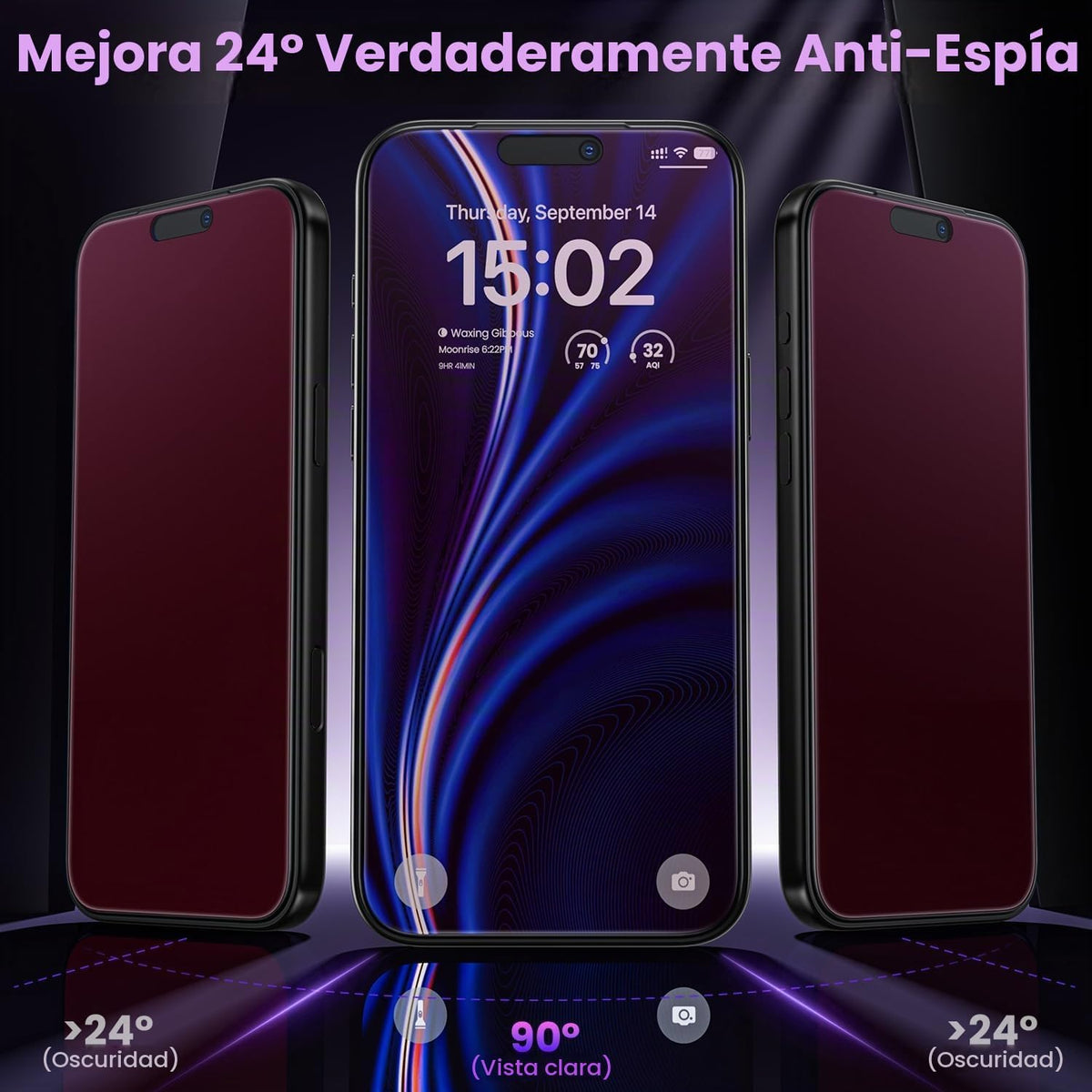 WSKEN Protector de pantalla de privacidad mate para iPhone 18 Pro Max