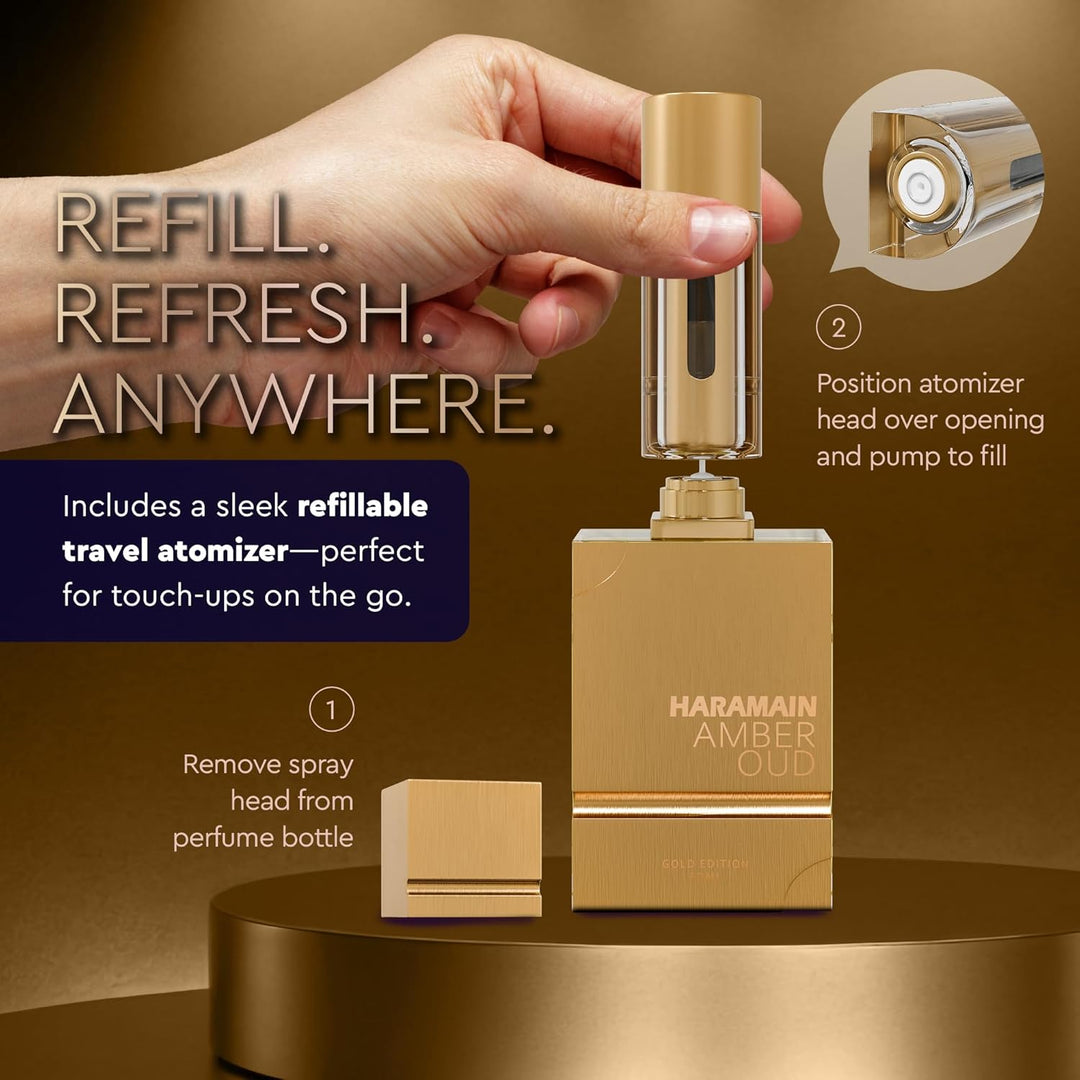 Al Haramain Amber Oud Edición Dorada Eau De Parfum Spray 60ml + Ato...