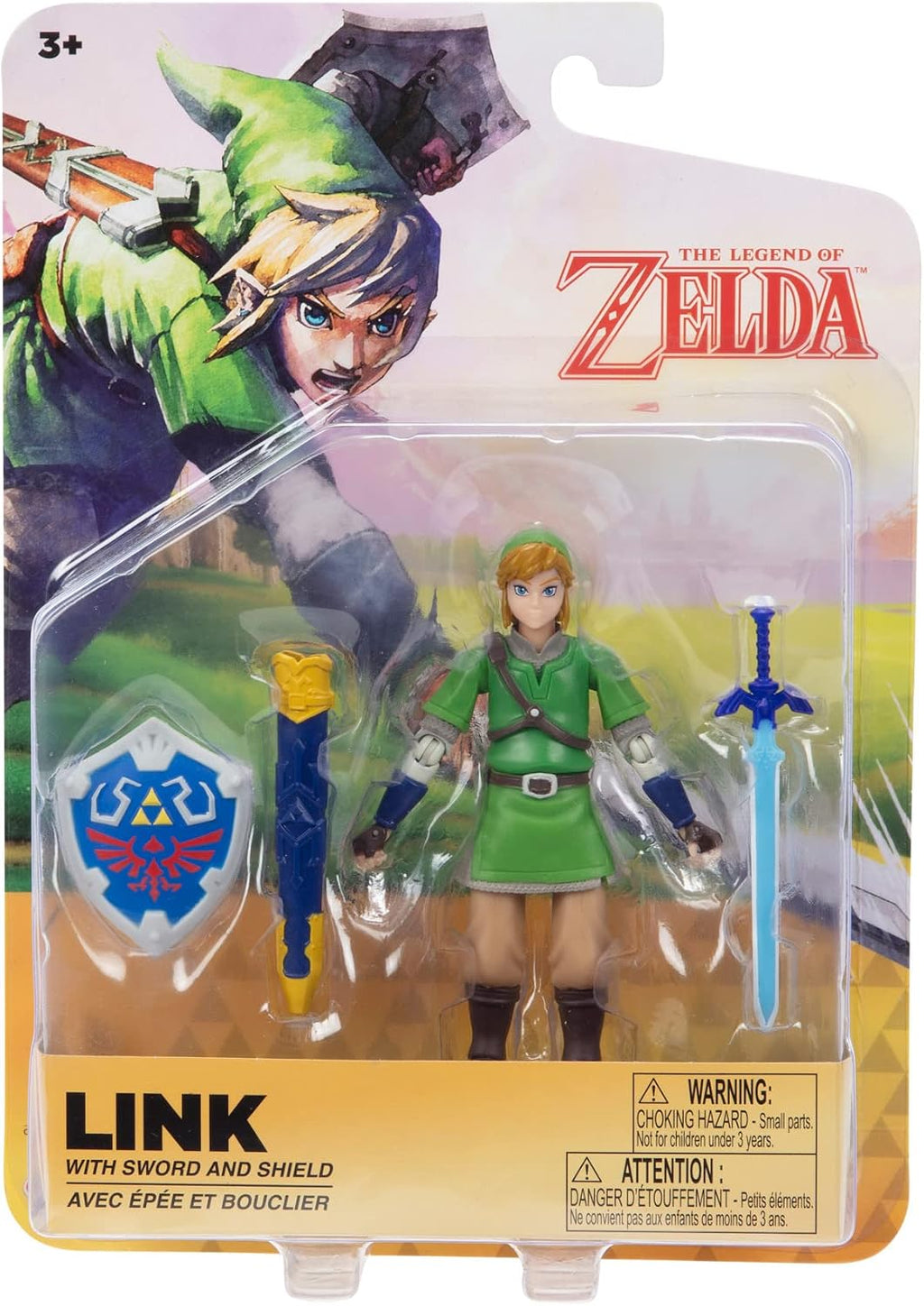 Nintendo Legend de Zelda: Skyward Sword 4 Inch Action Link Figure con Sword y Shield