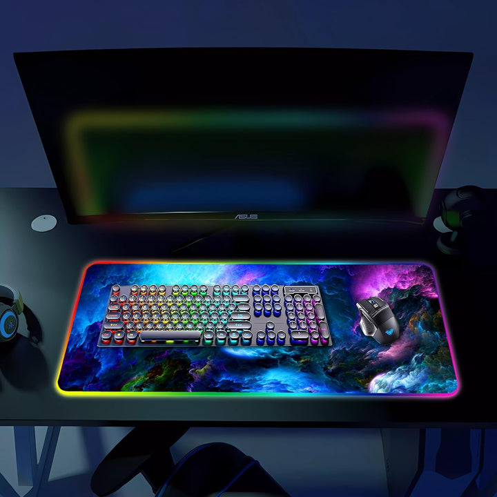 Armanza Alfombrilla de mouse para juegos RGB, alfombrilla de mouse...