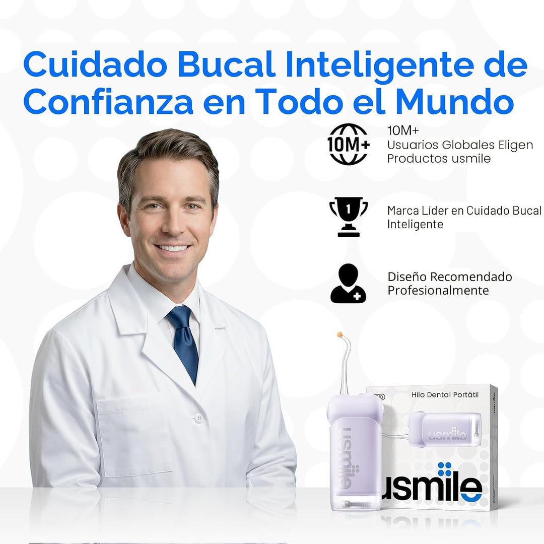 usmile C10 - Irrigador de agua portátil para viajes, batería de 95...