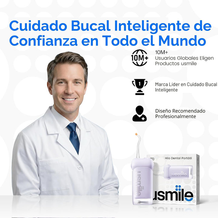 usmile C10 - Irrigador de agua portátil para viajes, batería de 95...