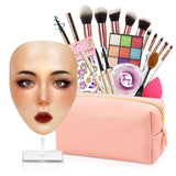 Tabla de práctica de maquillaje de silicona, maniquí de cara comple...