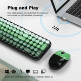 MOFII Combo de teclado y mouse inalámbricos, teclado pequeño compac...